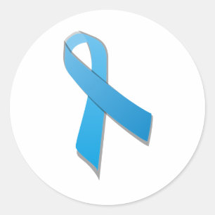 Sticker Rond ruban de conscience bleu clair