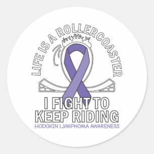 Sticker Rond Ruban de sensibilisation au cancer du lymphome de 