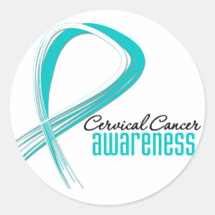 Sticker Rond Ruban du groupe de sensibilisation au cancer du co