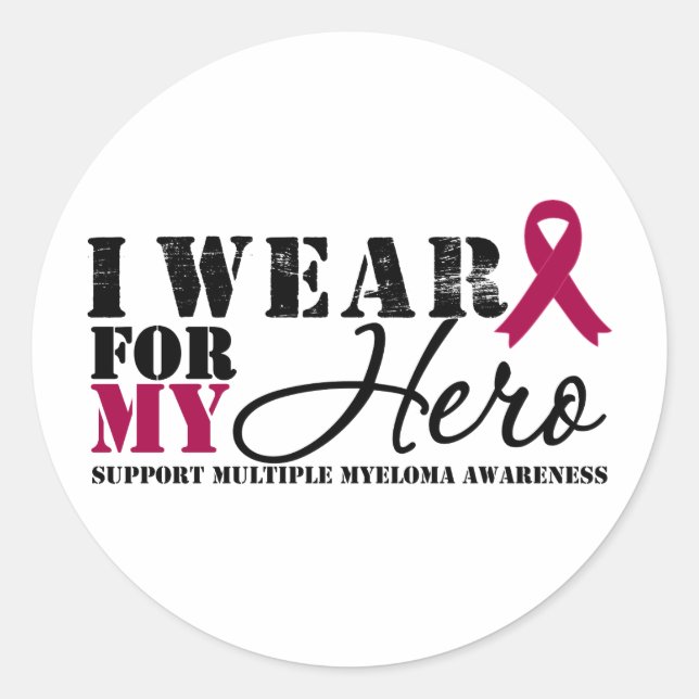 Sticker Rond Ruban Hero Myeloma Multiple (Devant)