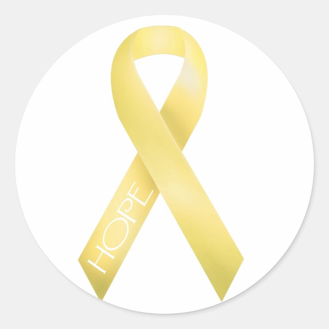 Sticker Rond Ruban jaune (Devant)
