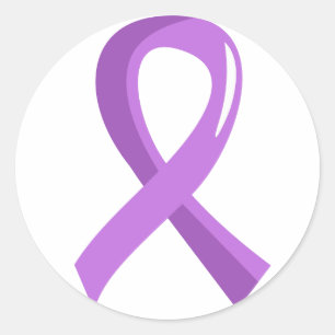 Sticker Rond Ruban Lavande Générale Cancer 3