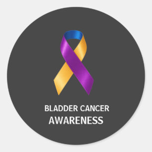 Sticker Rond Ruban Merigold de Sensibilisation au Cancer de la
