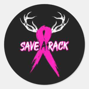 Sticker Rond Ruban nk Save A Rack Deer de sensibilisation au ca