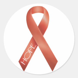 Sticker Rond Ruban orange