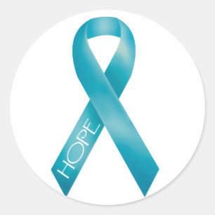 Sticker Rond Ruban turquoise