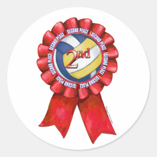 Sticker Rond Rubans de volleyball 2e