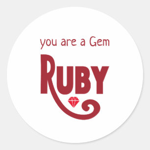 Sticker Rond Ruby