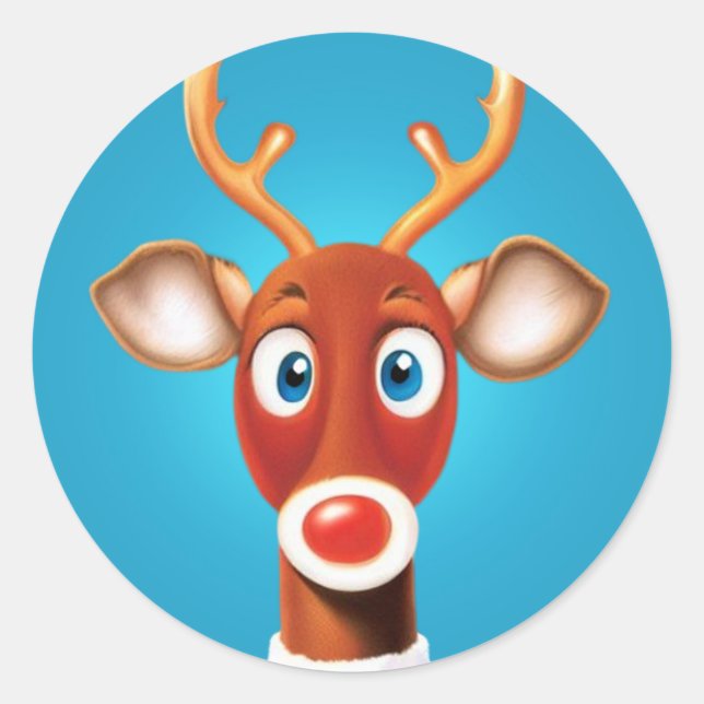 Sticker Rond Rudolph (Devant)