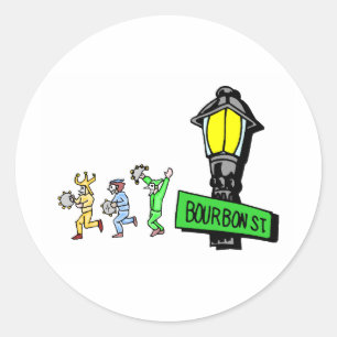 Sticker Rond Rue Bourbon