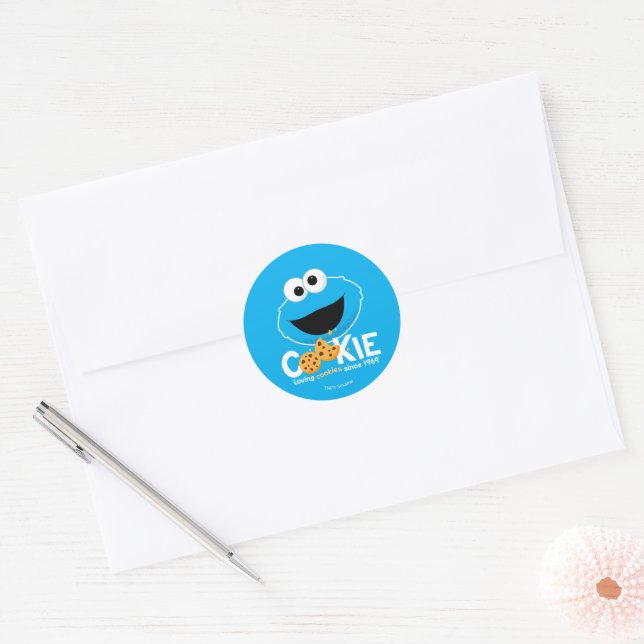 Sticker Rond Rue Sésame | Cookie Monster Lookies (Enveloppe)