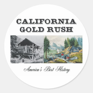 Sticker Rond Ruée vers l'or en Californie