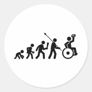 Sticker Rond Rugby en fauteuil roulant