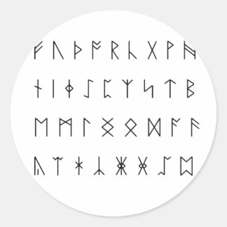 Sticker Rond Runes anglo-saxonnes