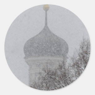 Sticker Rond Russe Blizzard