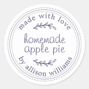 Sticker Rond Russe fait maison Produits de boulangerie Pomme Ta