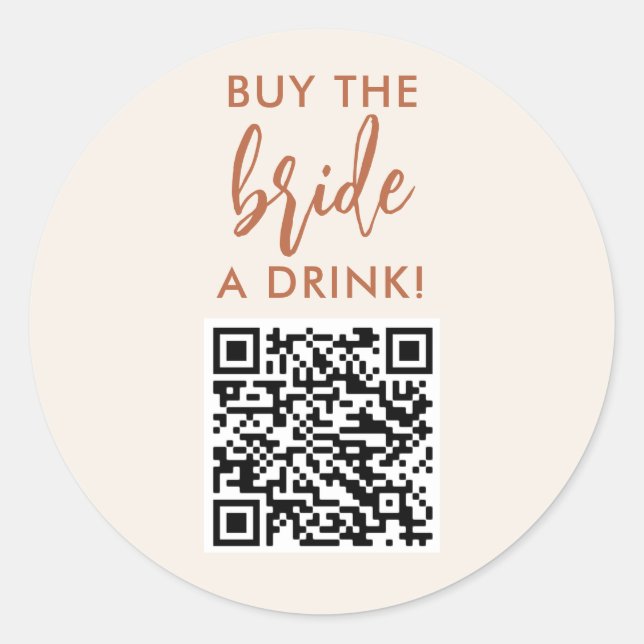 Sticker Rond Rust Acheter The Bride A Drink Bachelorette Party  (Devant)
