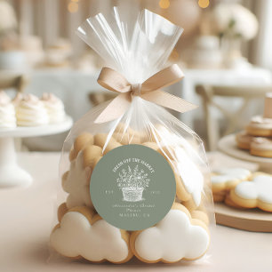 Sticker Rond Rustic Market Garden Douche