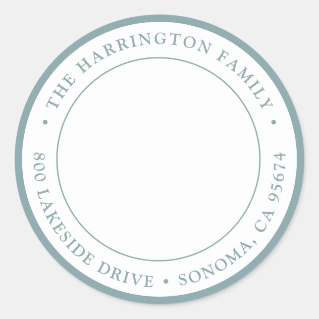 Sticker Rond Rustic Mountain Lake Adresse de retour Enveloppe S (Devant)