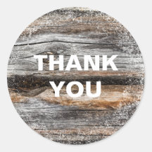 Rustic Thank You Distressed Wood Small Business
