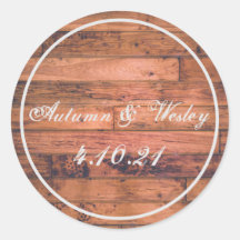 Rustic Wood Personnaliser Nom Date