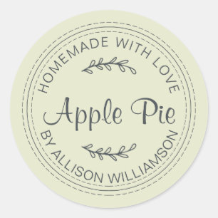 Sticker Rond Rustique fait maison Produits de boulangerie Pomme