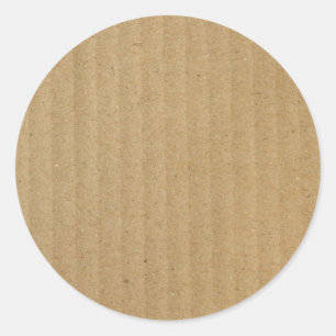 Sticker Rond Rustique Kraft papier blanc Modèle personnalisé