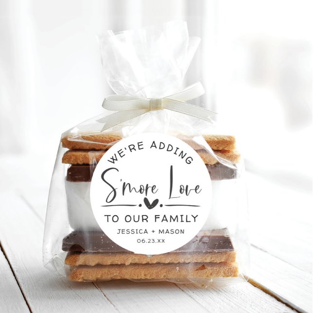 Sticker Rond Rustique S'more Love Favoriser (Créateur téléchargé)