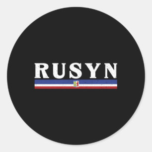 Sticker Rond Rusyn Carpatho Diaspora ethnique slave Carpates R