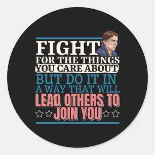 Sticker Rond Ruth Bader Ginsburg Diriger d'autres à vous rejoin