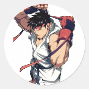 Sticker Rond Ryu attachant le bandeau