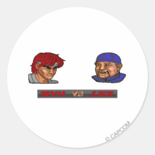 Sticker Rond Ryu contre Lee