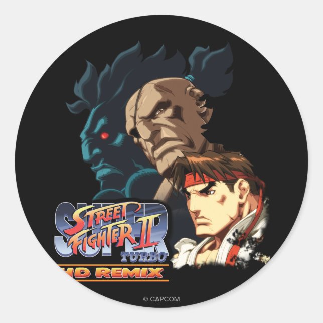 Sticker Rond Ryu, Sagat et Akuma (Devant)