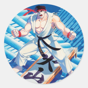 Sticker Rond Ryu sur le toit