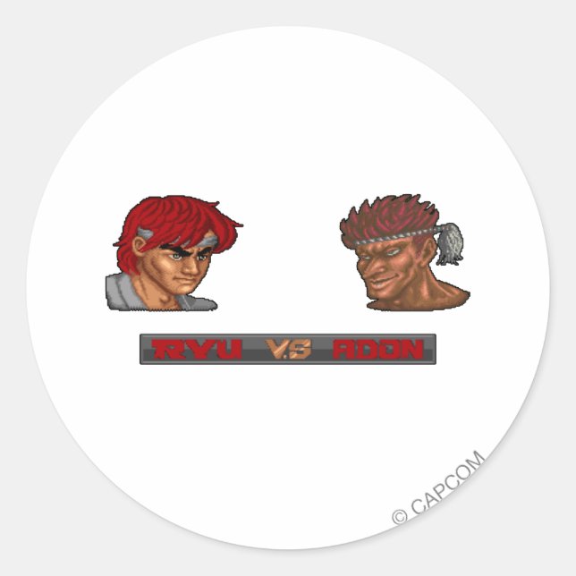 Sticker Rond Ryu Vs Adon (Devant)