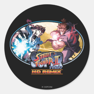 Sticker Rond Ryu Vs Akuma 2