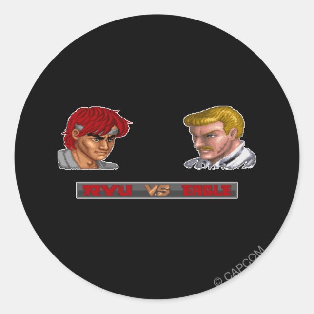 Sticker Rond Ryu Vs Eagle (Devant)