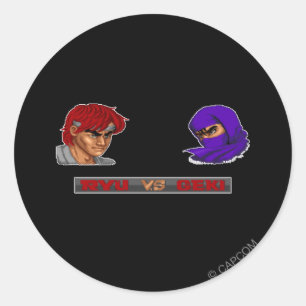 Sticker Rond Ryu Vs Geki