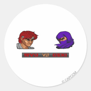 Sticker Rond Ryu Vs Geki