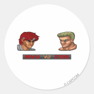 Sticker Rond Ryu Vs Joe