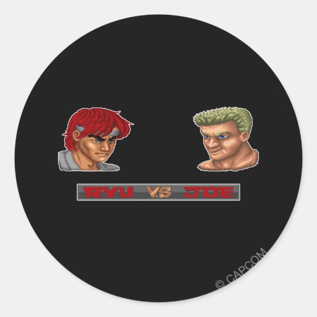 Sticker Rond Ryu Vs Joe (Devant)