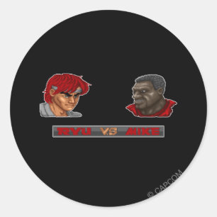 Sticker Rond Ryu Vs Mike