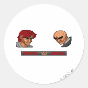 Sticker Rond Ryu Vs Retsu