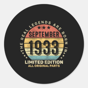 Sticker Rond S 90 Magnifique Depuis Septembre 1933 90E