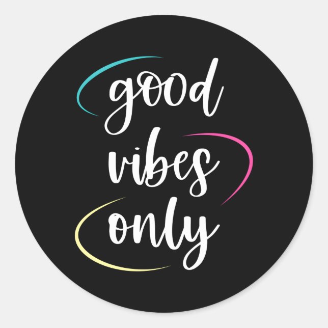 Sticker Rond S uniquement esthétique motivationnelle (Devant)