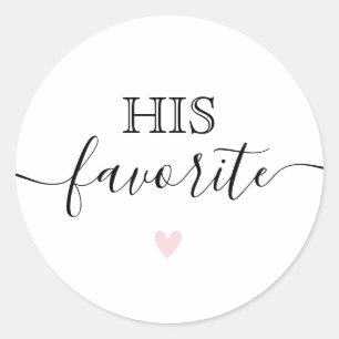 Sticker Rond Sa Calligraphie Moderne Favorite Favoriser