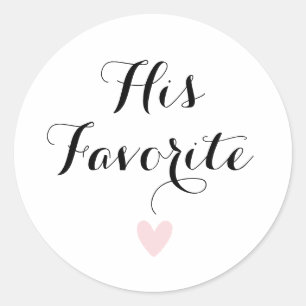 Sticker Rond Sa Calligraphie Moderne Favorite Favoriser