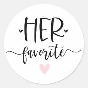 Sticker Rond Sa Calligraphie Moderne Favorite Favoriser
