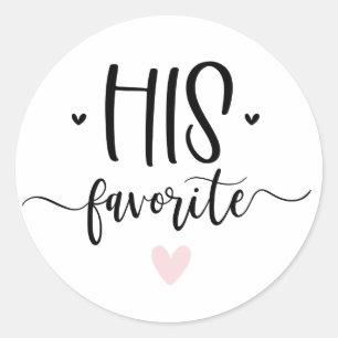 Sticker Rond Sa Calligraphie Moderne Favorite Favoriser