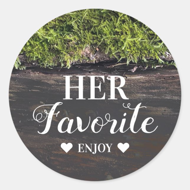 Sticker Rond Sa Faveur De Mariage Favorite (Devant)